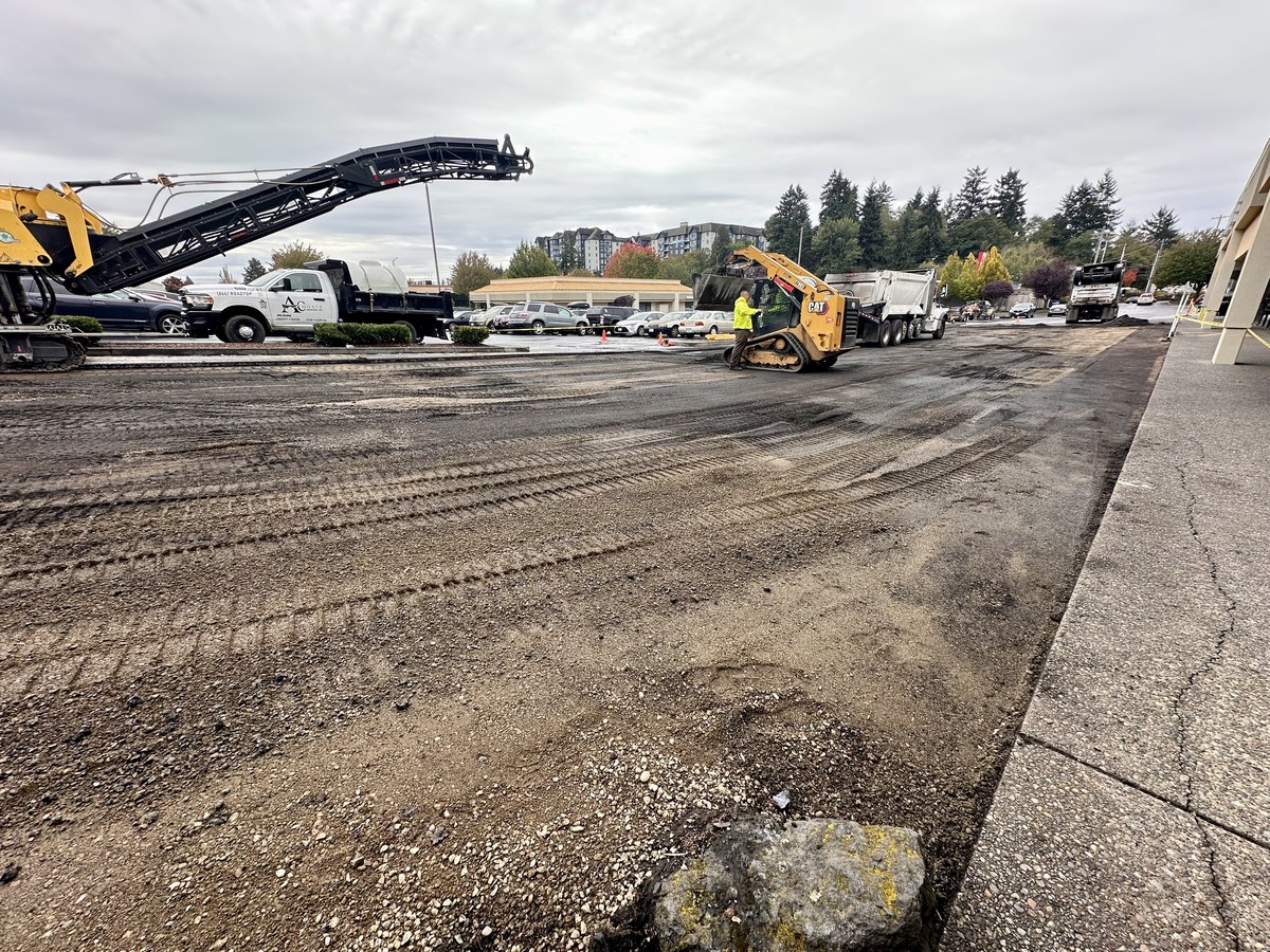 Freshly milled asphalt surface ready for overlay, AC Moate Industries
